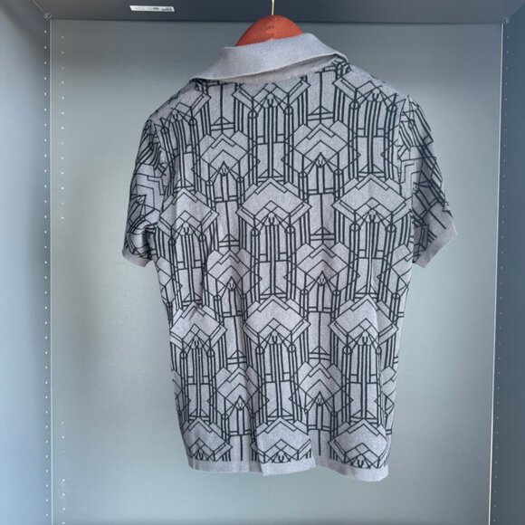 Billy Reid Stained Glass Cotton Sweater Polo - Picture 2 of 4